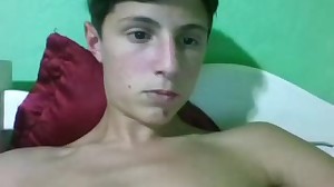 Recorded youngster toying his meaty manmeat