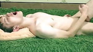 Cute School Boy Stroking his Real Big Dick on