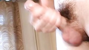 Youngster looks certain during masturbating