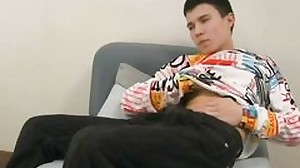 Teenage brunet frolicking with jizz-shotgun
