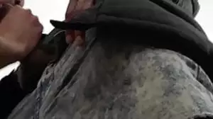 Amateur dL Latino on knees sucking bbc done