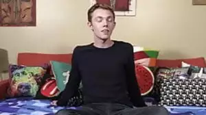 Tiny twink talking before pleasing his butt hole