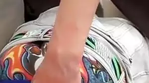 Young guy gets spanking from his friend to quit