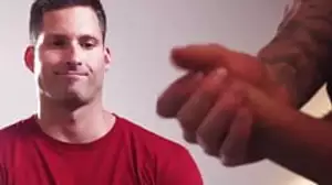 Hairy hunk Diego Sans fucks muscle hunk William