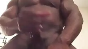 Black Bodybuilder Cumshot