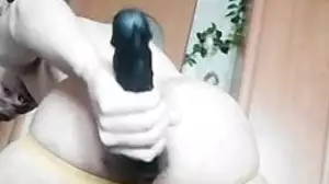 Bringing off with my double dildo 1