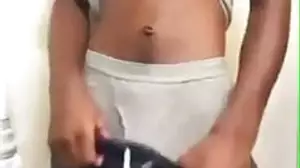 Biggest black twink cock showing