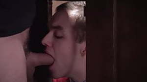 Mature priest fucks younger guy bare after his