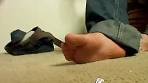 Stroking their cocks while showing toes for some
