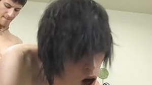Making out with two sexy twinks turns secure anal