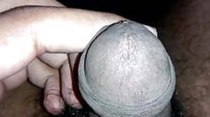 Playing with my black dick non-erected penis hairy