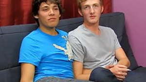 Twink bends his handsome partner over for hard