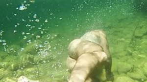 Underwater masturbation