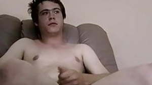 Solo amateur strokes his hard dick solo and cum