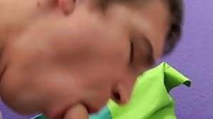 Twink facialized after 69 rimming and big dick