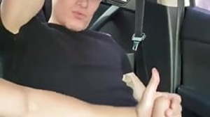jerking off in the car with help