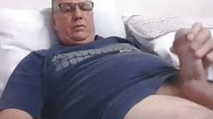 Daddy cums at bottom cam