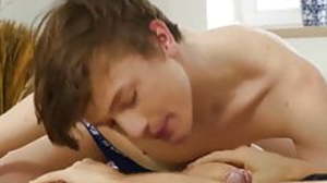 Twink takes throbbing cock in his ass after