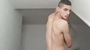 Cute boy jerking