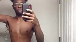 Boy black show big cock
