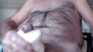 Old man daddy cum on cam 48