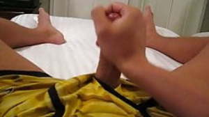 Convulsive off in roommate's boxers