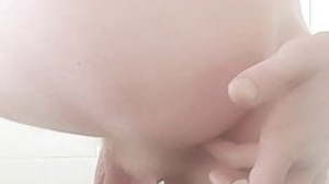 Uncut Twink shows off smooth selfish ass