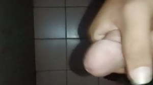 Bathroom handjob