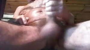 Hairy old grandpa has huge huge bull
