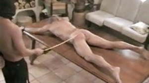 Caned on french farm table by group of men