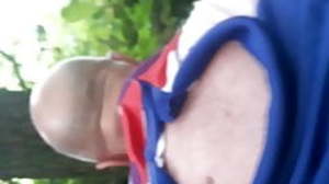 Pumping Grandads ass in Woods