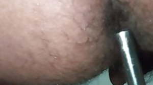 Indian gay ass with dildo rod