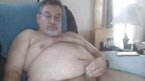 Daddy strokes on cam