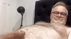 Daddy cums on cam