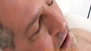 Bear with jumbo cock fucking his young friend