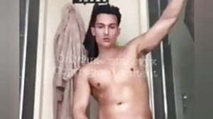 sexy boy masturbation in along to bathroom