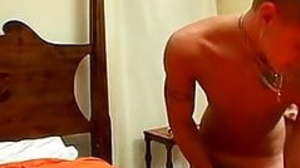 Cute gay Landon Reed sucks big cock with the