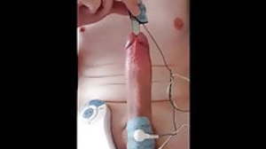 young gay electro estim sounding with cumshot part