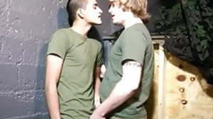 Blonde boy gwt barebacked by hispanic teen