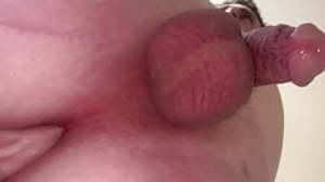 sissy femboy fucks ass and drips precum
