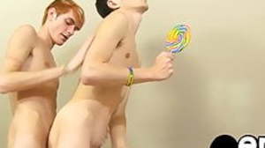 Young gay Preston Andrews sucking big cock before