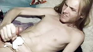 Skinny Young Twink Boy Masturbates
