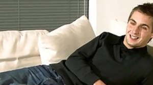 British young gay Henry jerks off and cums after