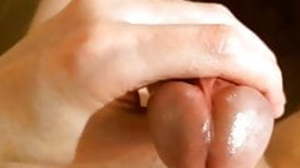 Close up big hard cock big mushroom head pee hole