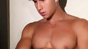 Hot twink boy jerking off