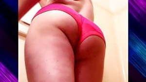 cute twink bubble butt in tiny pink undies