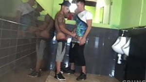 Yago SINER fucked bareback in public toiletts