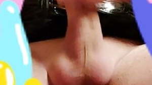 Young sissy slut jerks out a big load!