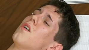 Horny twink sucks off teacher before doggystyle