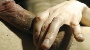 Gentle dick massage close-up